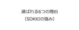 選ばれる6つの理由（SOKKIの強み）