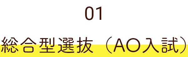 01 総合型選抜（AO入試）