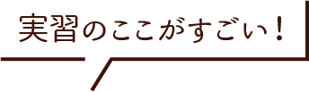 実習のここがすごい！