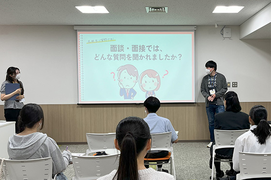 準備のポイント説明・学生体験談スピーチ